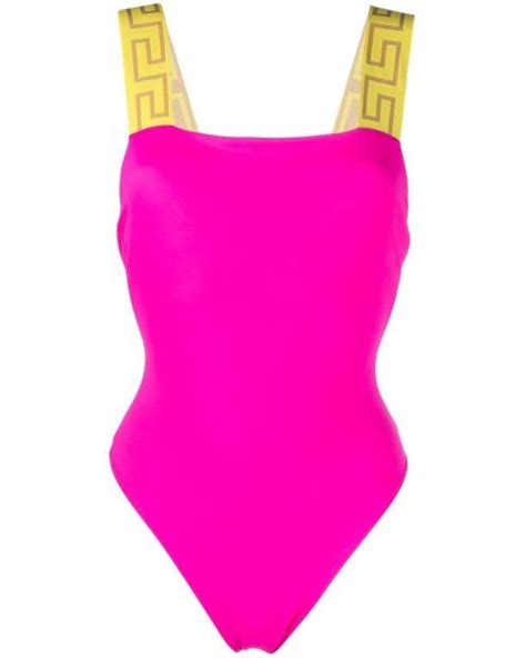 versace bathing suit pink|versace greca swimsuit.